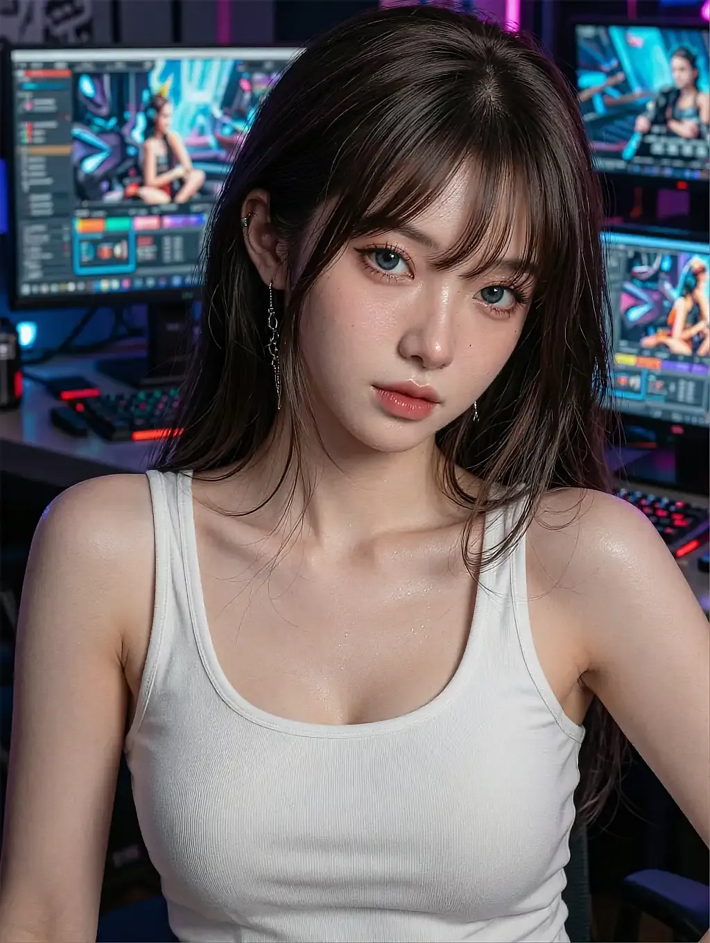 Fictional AI character on the NSFW chatbot page